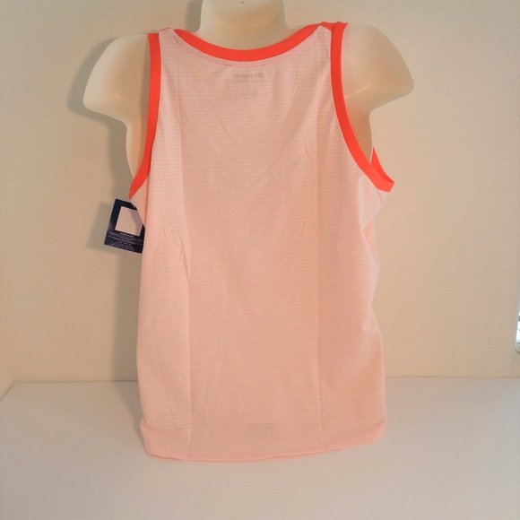 Champion Heritage Stripe Graphic Logo Tank Top V-Neck Pink Size XL NEW - Picture 4 of 5